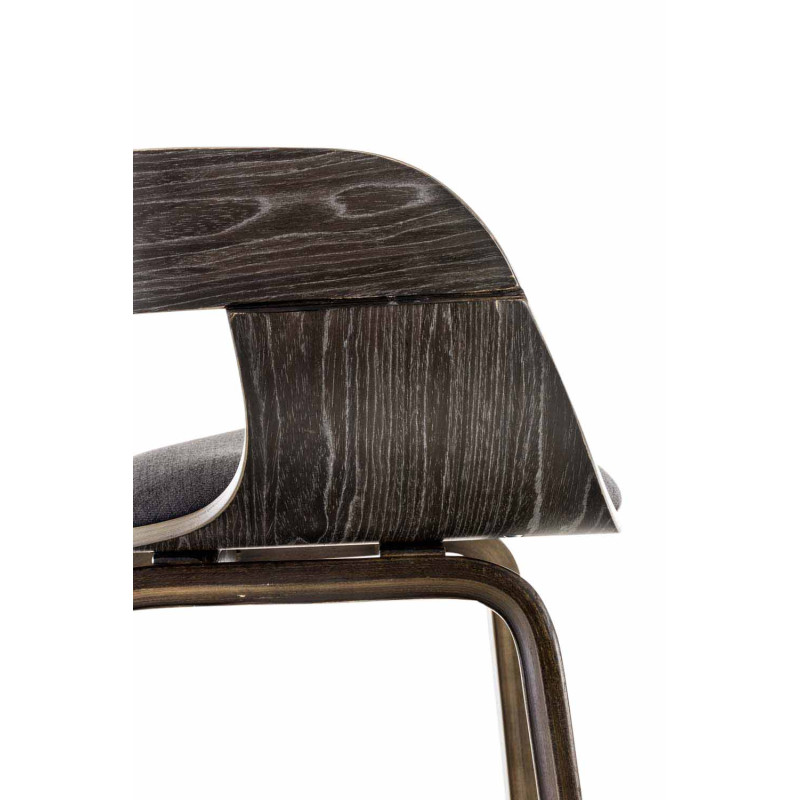 Chaise de salle à manger Kingston tissu gris/gris foncé