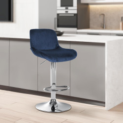 Tabouret de bar en velours...