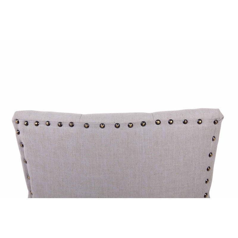 Chaise de salle à manger Aberdeen en tissu gris clair antique