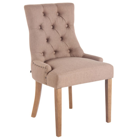 Chaise de salle à manger Aberdeen en tissu taupe clair antique