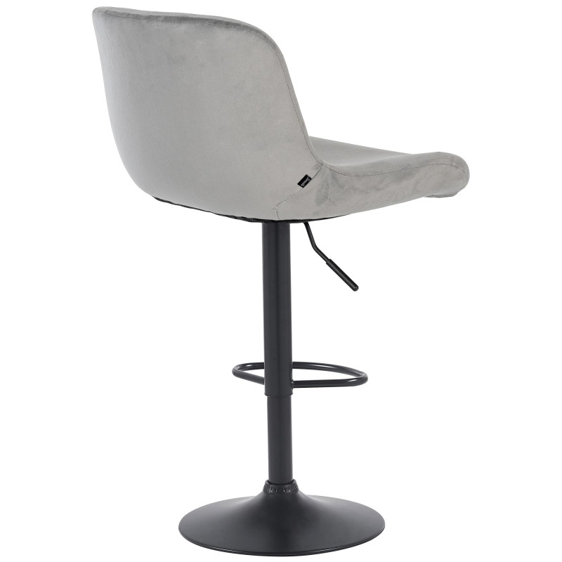 Tabouret de bar Solon en velours gris