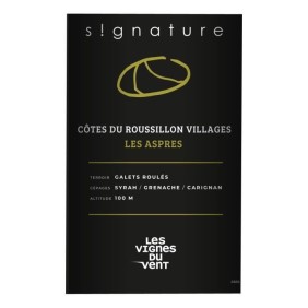 Signature Les Aspres Vignes du Vent 2022 Côtes du Roussillon Villages - Vin rouge de Languedoc