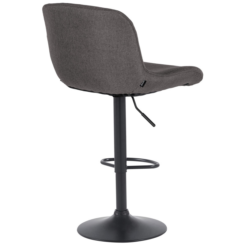 Tabouret de bar Solon en tissu gris foncé