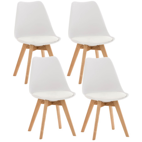 Ensemble de 4 chaises Linares en blanc