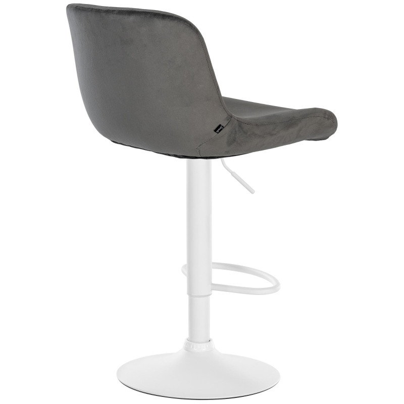 Tabouret de bar Solon en velours gris foncé