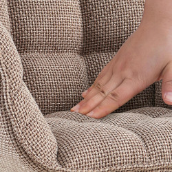 Chaise Tirana tissu noir terra marron