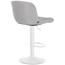 Lot de 2 tabourets de bar Solon en tissu gris clair