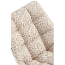 Chaise Saranda en tissu noir ivoire