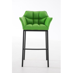 Tabouret de bar Damaso B avec structure à 4 pieds vert