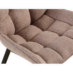 Chaise Saranda en tissu noir terra marron