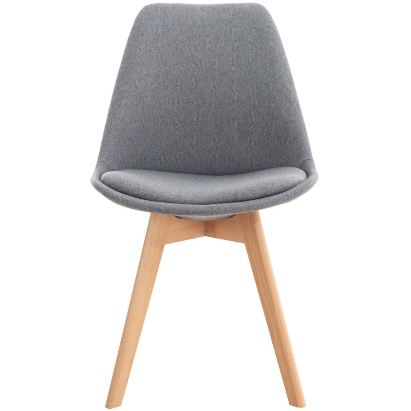 Chaise Linares en tissu gris clair
