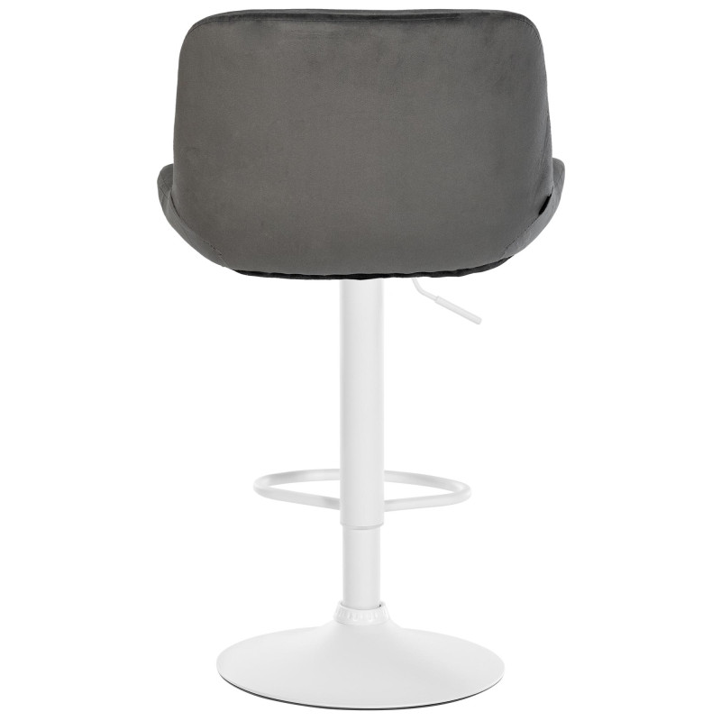 Lot de 2 tabourets de bar Solon en velours gris foncé