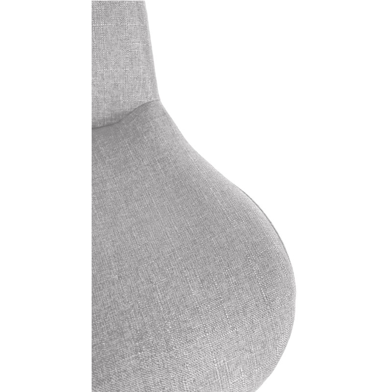 Lot de 2 tabourets de bar Solon en tissu chromé gris clair
