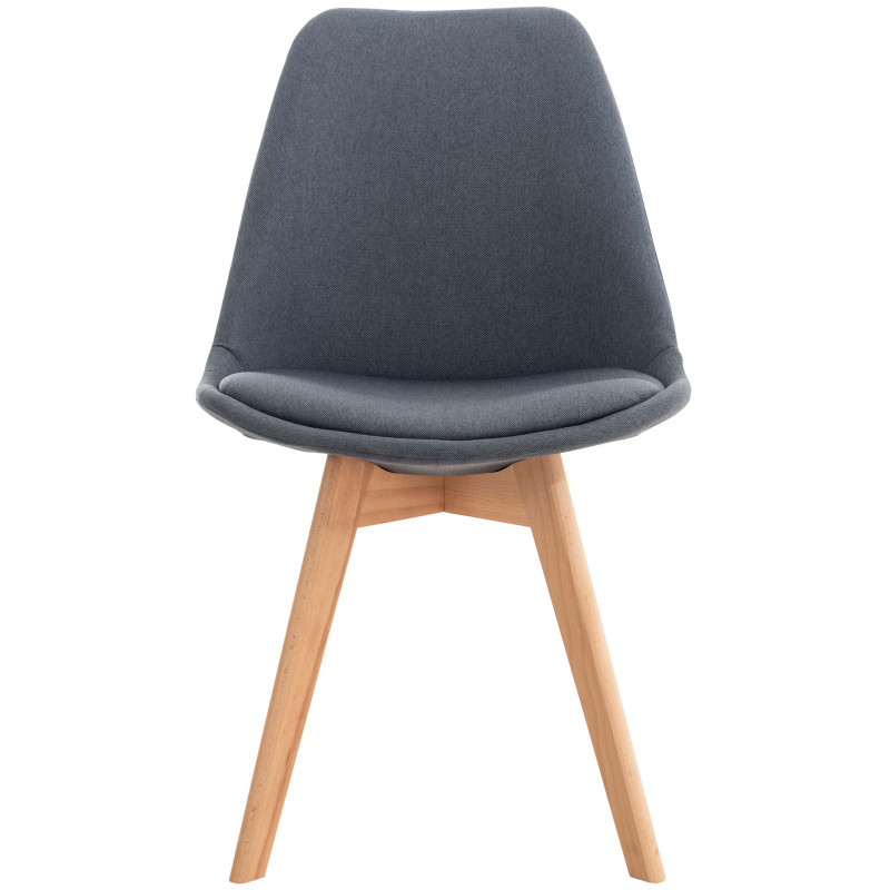 Chaise Linares en tissu gris foncé