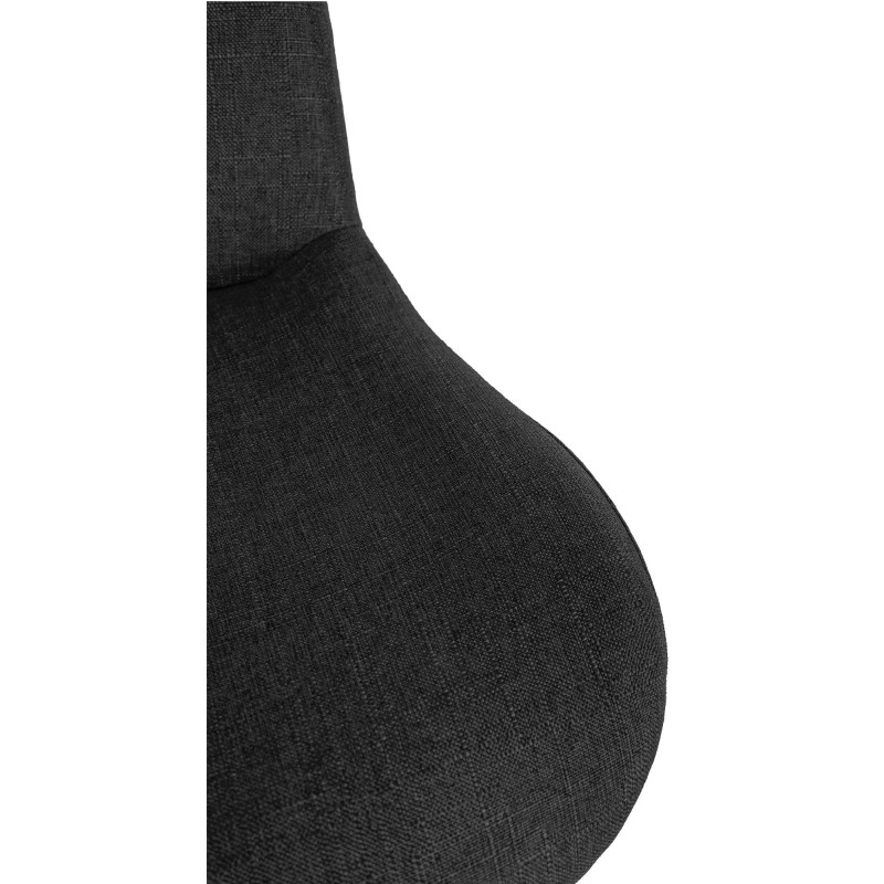 Lot de 2 tabourets de bar Solon en tissu chromé noir
