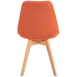 Chaise Linares en tissu orange