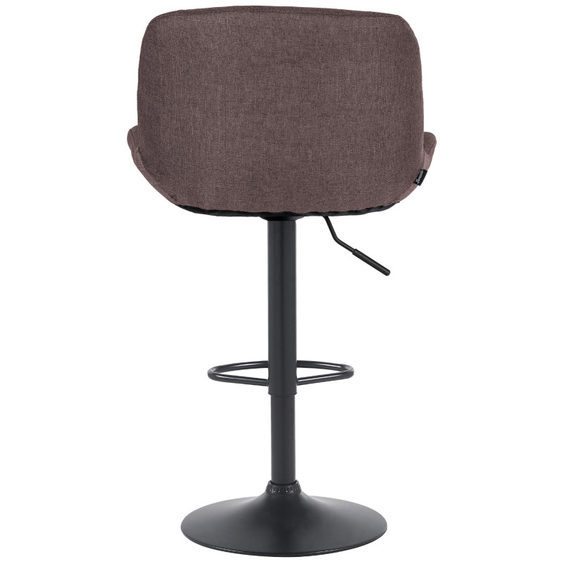 Lot de 2 tabourets de bar Solon en tissu brun foncé