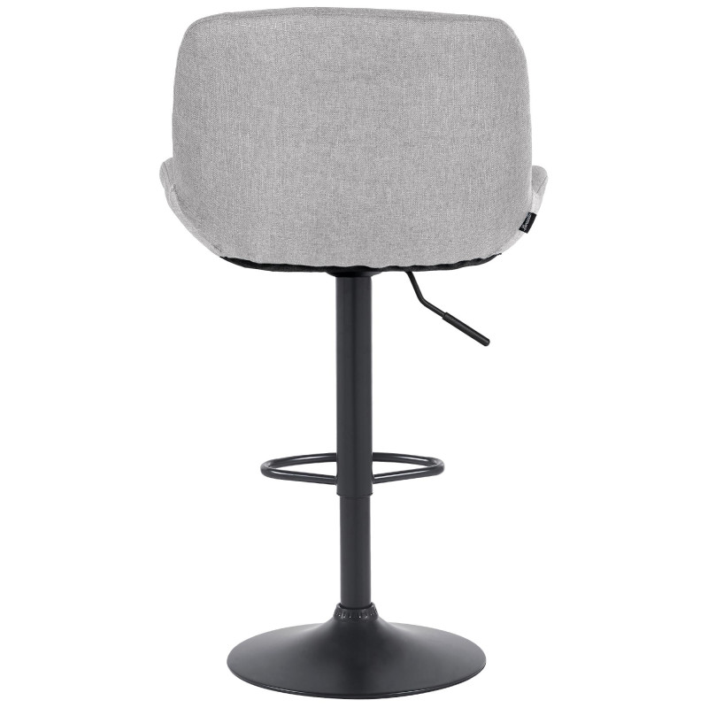 Lot de 2 tabourets de bar Solon en tissu gris clair