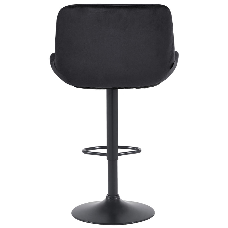Lot de 2 tabourets de bar Solon en velours noir