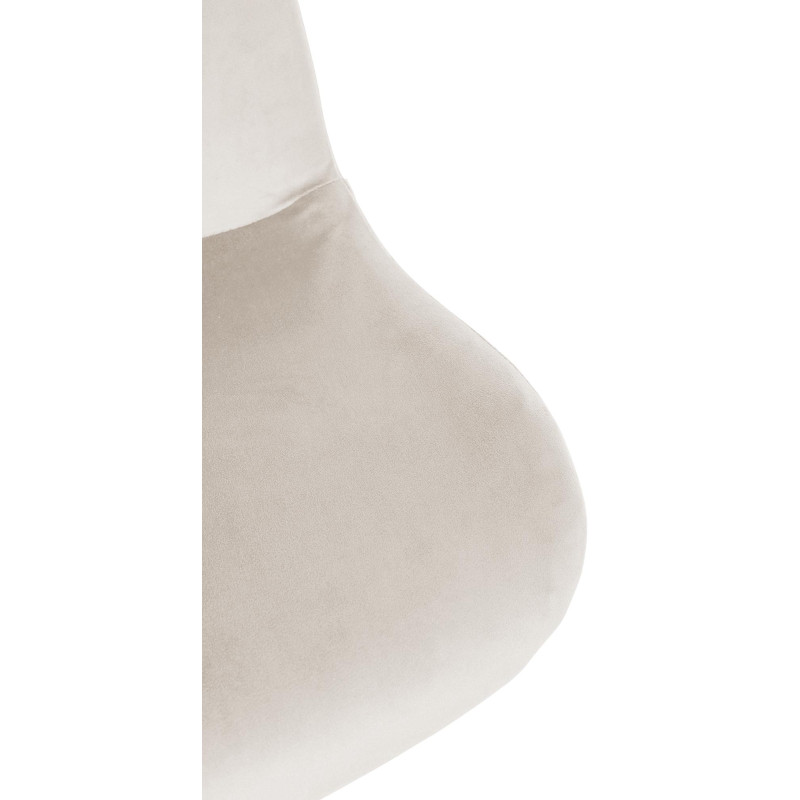 Lot de 2 tabourets de bar Solon en velours crème