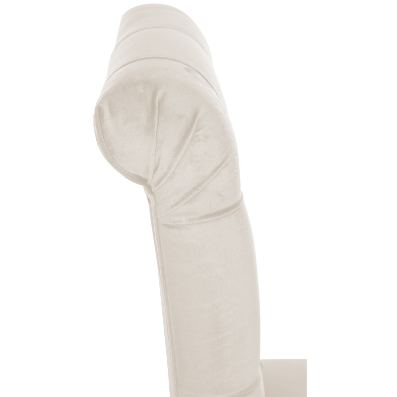 Chaise de salle à manger Lisburn, velours, crème