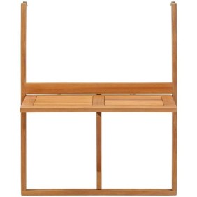 Table de balcon suspendue LILOU - Bois d'acacia FSC - Pliable - 60x44x80 cm