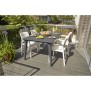 Table de jardin - rectangulaire 160cm - gris graphite - en résine - 6 personnes - Lima - Allibert by KETER