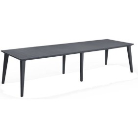 Table de jardin rectangulaire 320 cm Graphite - ALLIBERT BY KETER - 8 a 12 personnes avec allonges - LIMA