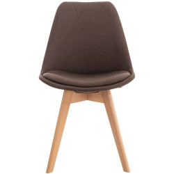 Ensemble de 4 chaises Linares en tissu marron