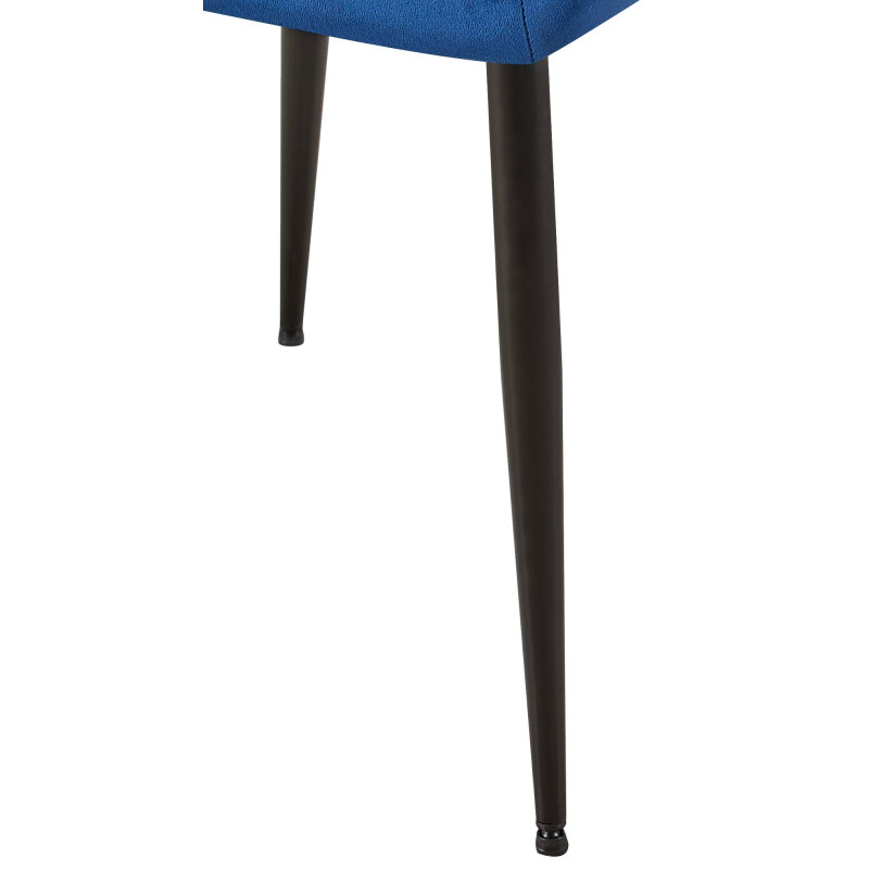 Fauteuil visiteur Emia en velours bleu