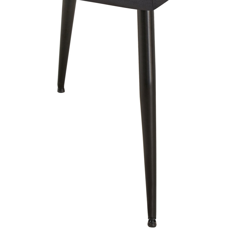 Chaise de salle à manger Emia velours noir