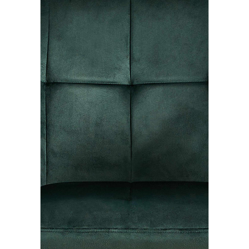 Chaise de salle à manger Emia velours vert