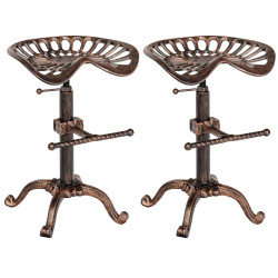 Lot de 2 tabourets de bar Butch bronze