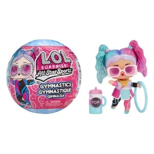 LOL Surprise All Star Sports - Gymnastique - Poupée 7,5cm -Boule se transforme en poutre - 8 Surprises  - Dés 3 ans