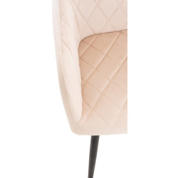 Chaise de salle à manger Shila en velours beige