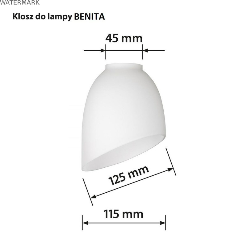 Écran de lampe Activejet Nikita Blanc verre 26 x 12 x 12,5 cm