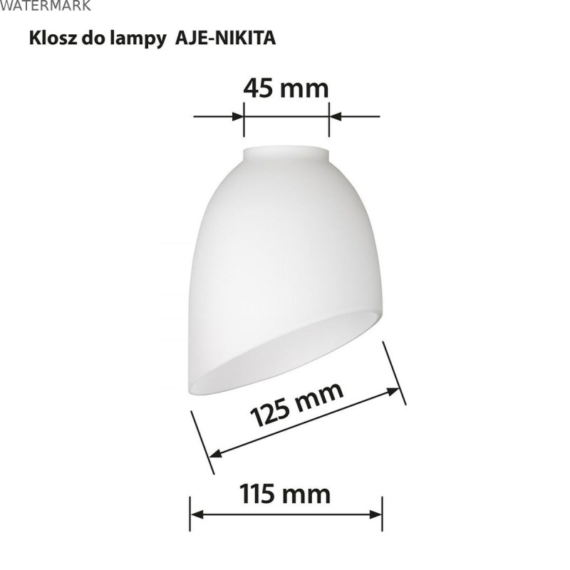 Écran de lampe Activejet BENITA Blanc verre 26 x 12 x 12,5 cm