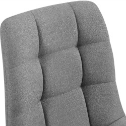 Chaise de salle à manger Tilde en tissu gris