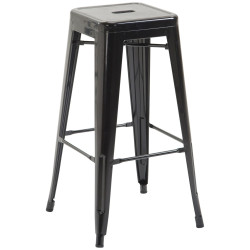 Lot de 2 tabourets de bar Joshua V2 noir