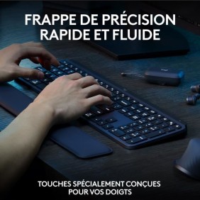 Ensemble Clavier Souris - Sans fil - Logitech - MX Keys S - AZERTY - Graphite