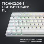 Clavier gamer - sans fil - LOGITECH G - G Pro X TKL Lightspeed - USB - AZERTY - Blanc