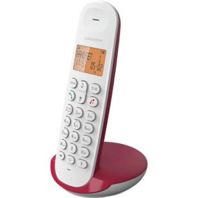 Téléphone fixe sans fil - LOGICOM - DECT ILOA 150 SOLO - Framboise - Sans répondeur