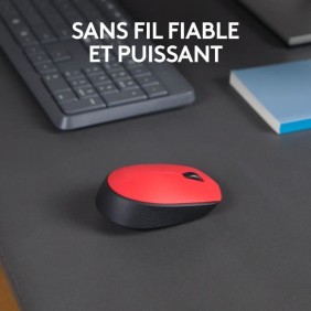 Souris - Sans Fil - Logitech - M171 - Ambidextre - Rouge