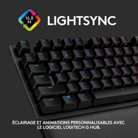 Clavier gamer - Filaire - Logitech G - G513 - Mécanique - RGB - AZERTY - NOIR