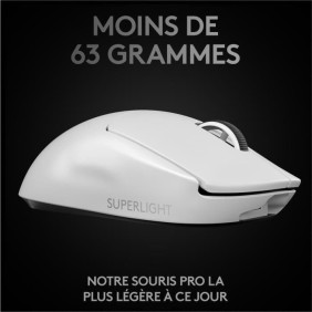 Souris gamer - sans fil - LOGITECH G - PRO X SUPERLIGHT - Blanc