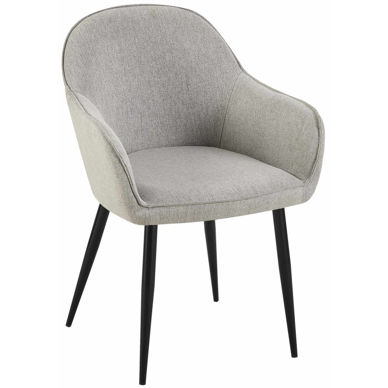 Chaise de salle à manger Boise en tissu gris