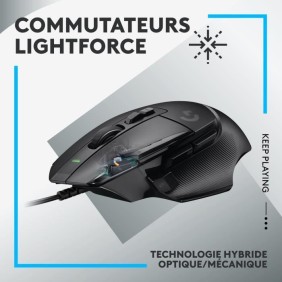 Souris gamer - Filaire - Logitech G - G502 X - Noir