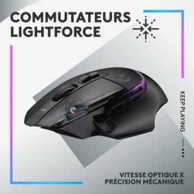 Souris gamer - Filaire - Logitech G - G502 X Plus Lightspeed - Noir