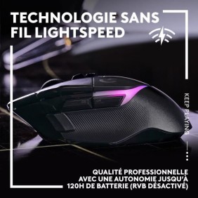 Souris gamer - Filaire - Logitech G - G502 X Plus Lightspeed - Noir