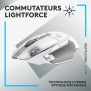 Souris gamer - Sans fil - Logitech G - G502 X Lightspeed - Blanc